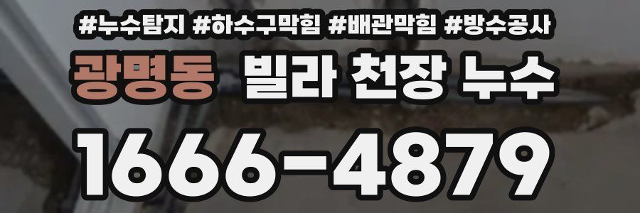 광명동 빌라 천장 누수
