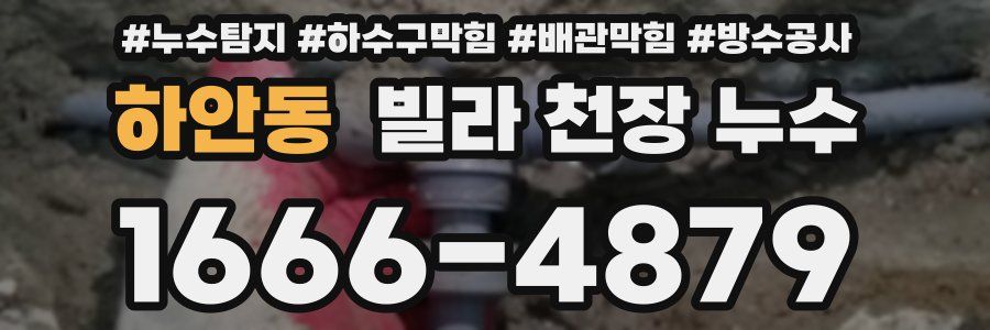 하안동 빌라 천장 누수