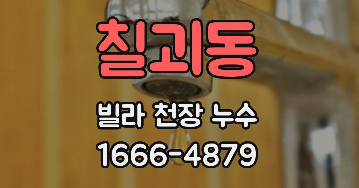 칠괴동 빌라 천장 누수