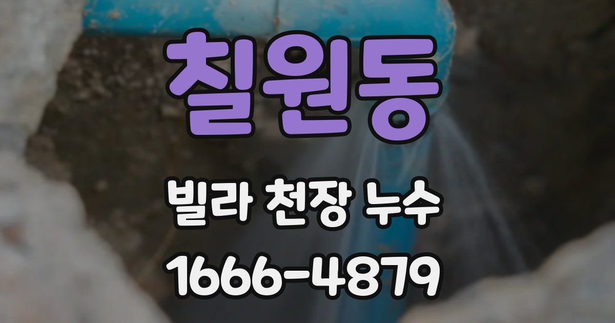 칠원동 빌라 천장 누수