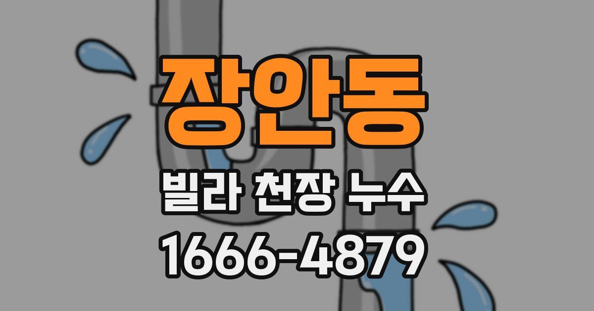 장안동 빌라 천장 누수
