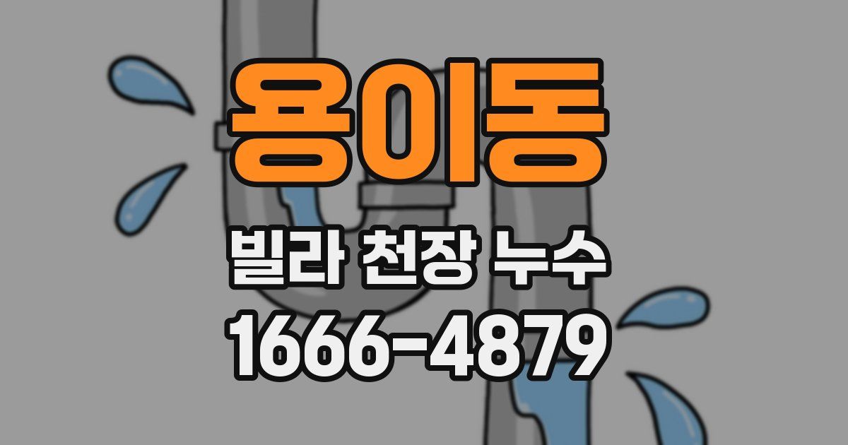 용이동 빌라 천장 누수