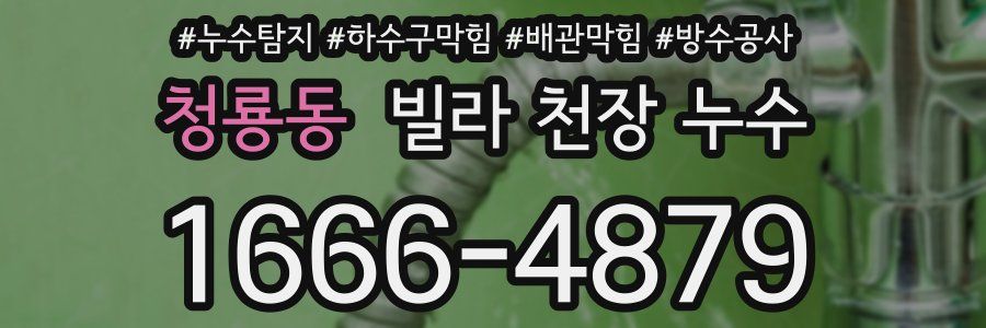 청룡동 빌라 천장 누수