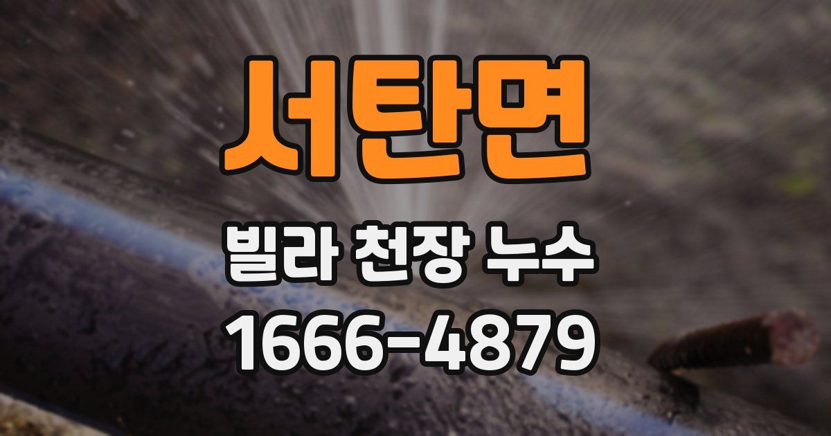 서탄면 빌라 천장 누수
