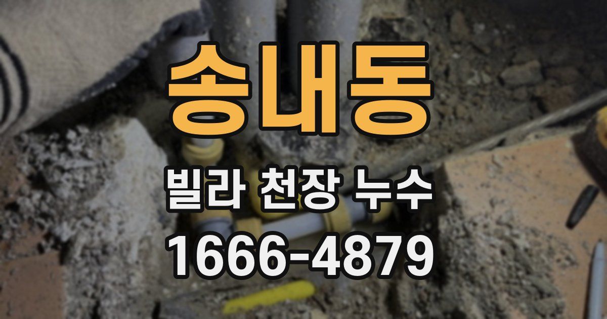 송내동 빌라 천장 누수