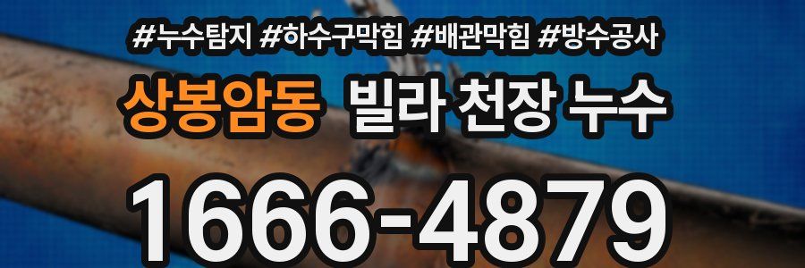 상봉암동 빌라 천장 누수