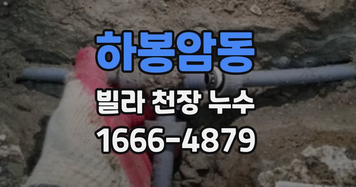 하봉암동 빌라 천장 누수