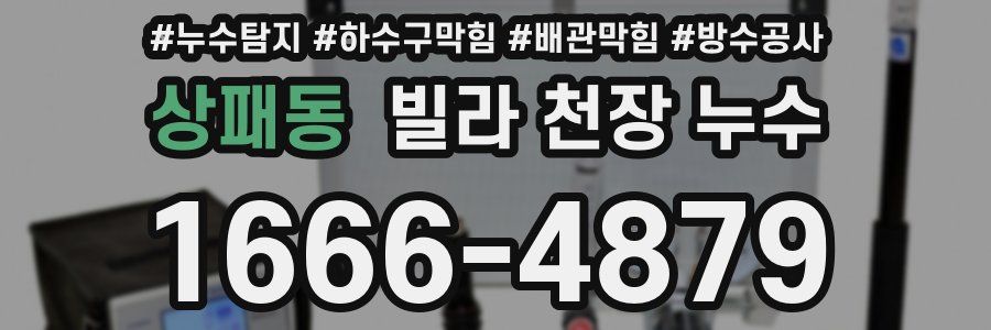 상패동 빌라 천장 누수