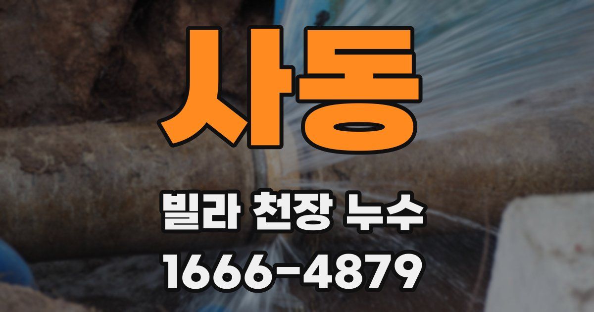 사동 빌라 천장 누수