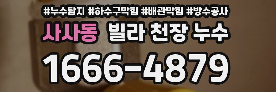 사사동 빌라 천장 누수