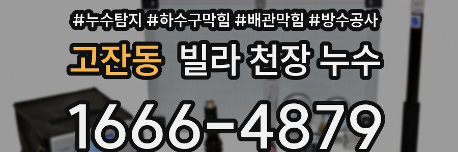 고잔동 빌라 천장 누수