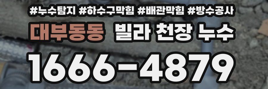 대부동동 빌라 천장 누수
