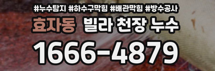 효자동 빌라 천장 누수