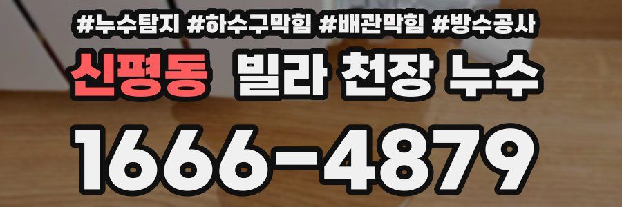 신평동 빌라 천장 누수