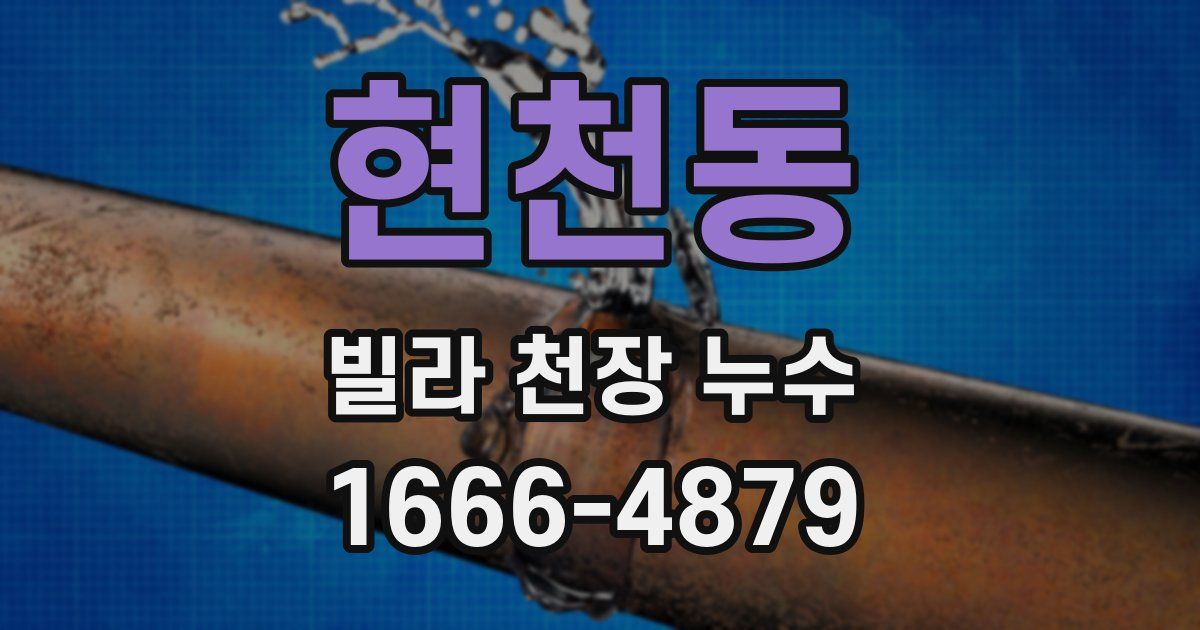 현천동 빌라 천장 누수