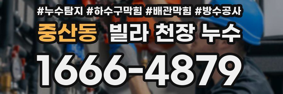 중산동 빌라 천장 누수