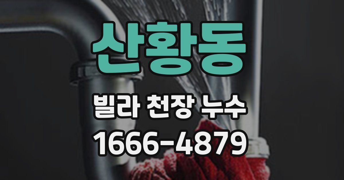 산황동 빌라 천장 누수