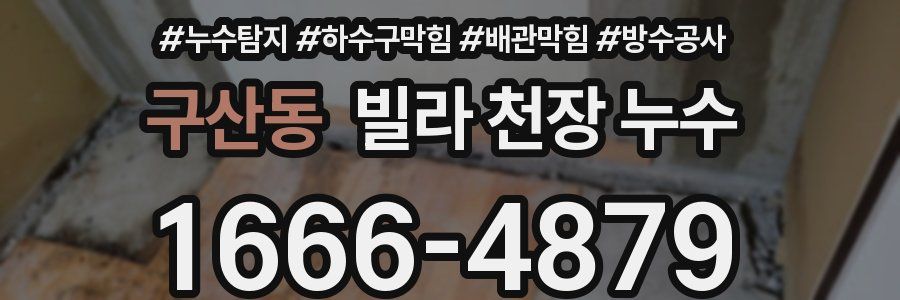 구산동 빌라 천장 누수