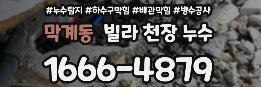 막계동 빌라 천장 누수