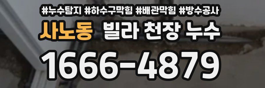 사노동 빌라 천장 누수