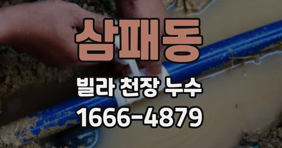 삼패동 빌라 천장 누수