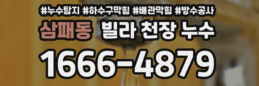 삼패동 빌라 천장 누수