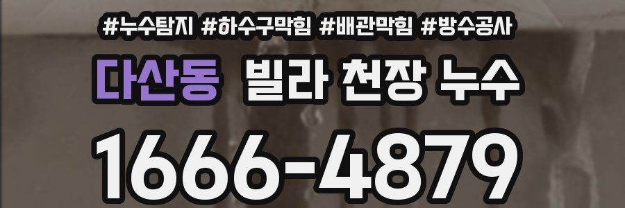 다산동 빌라 천장 누수