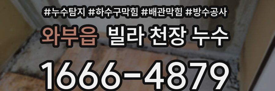 와부읍 빌라 천장 누수