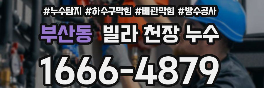 부산동 빌라 천장 누수