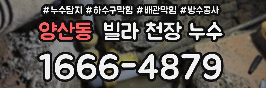 양산동 빌라 천장 누수