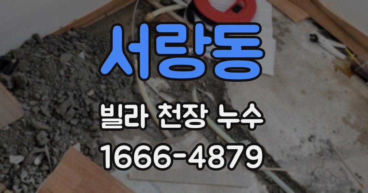 서랑동 빌라 천장 누수
