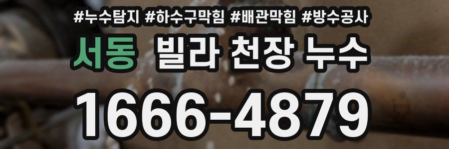 서동 빌라 천장 누수