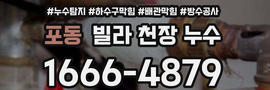 포동 빌라 천장 누수