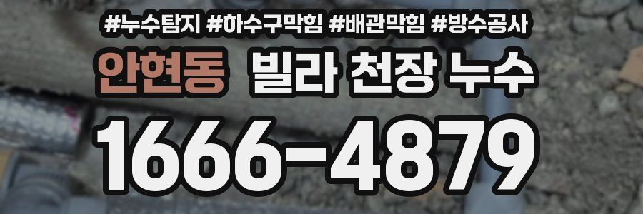 안현동 빌라 천장 누수