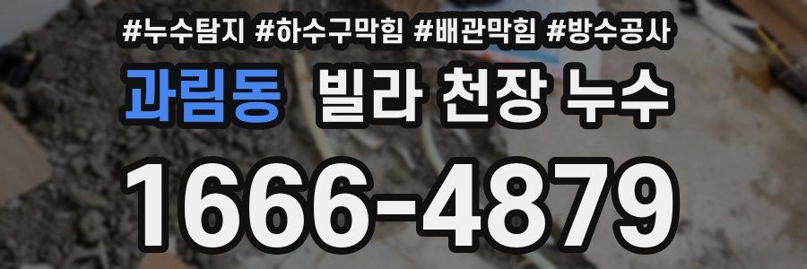 과림동 빌라 천장 누수