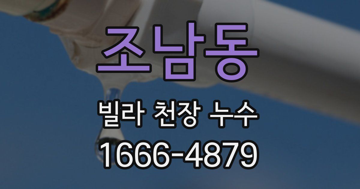 조남동 빌라 천장 누수