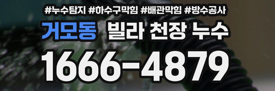 거모동 빌라 천장 누수