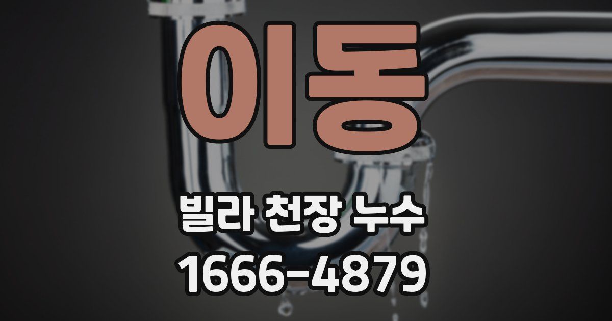 이동 빌라 천장 누수