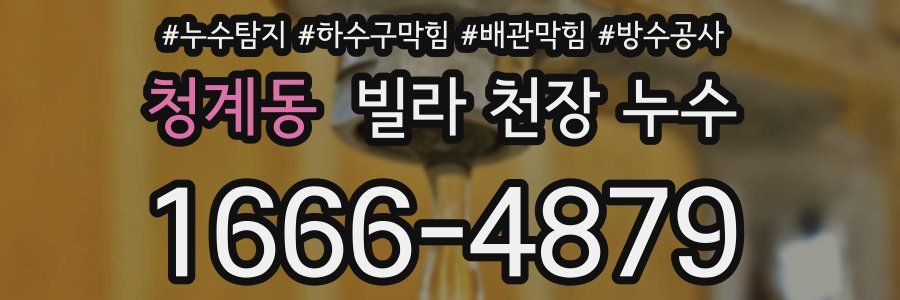 청계동 빌라 천장 누수