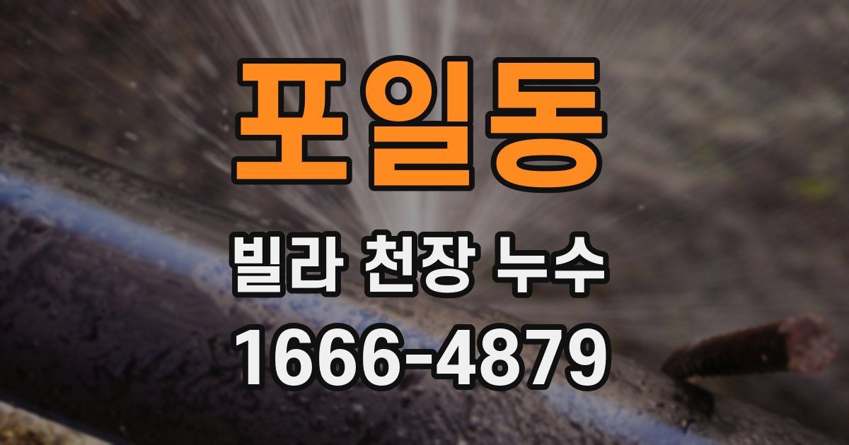 포일동 빌라 천장 누수