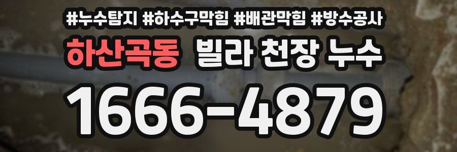 하산곡동 빌라 천장 누수
