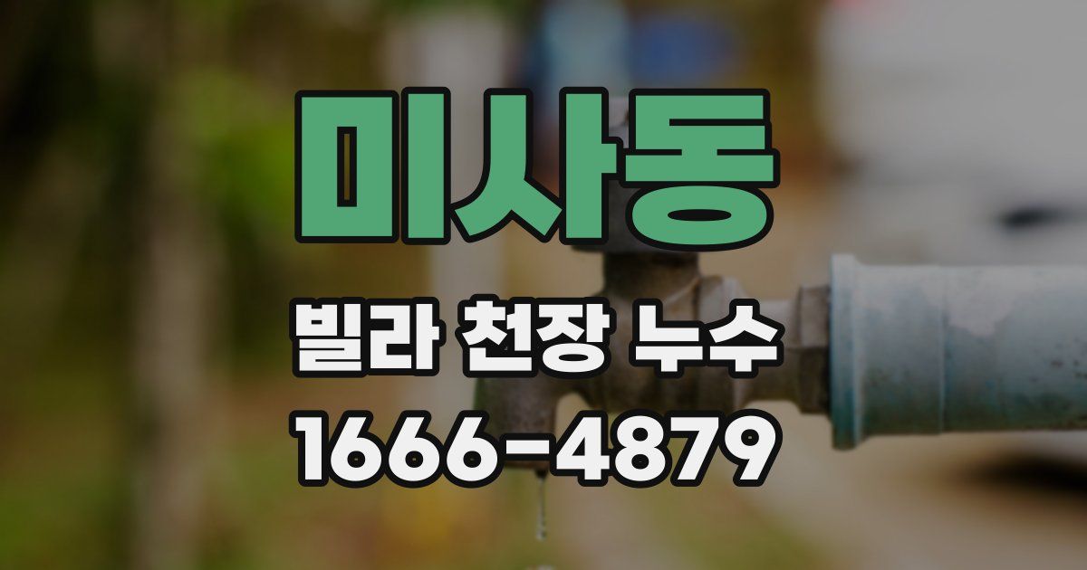 미사동 빌라 천장 누수