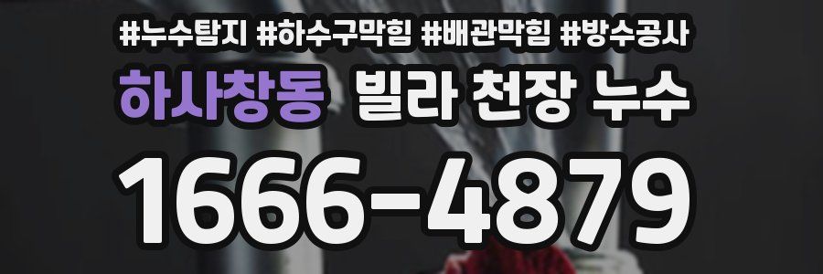 하사창동 빌라 천장 누수