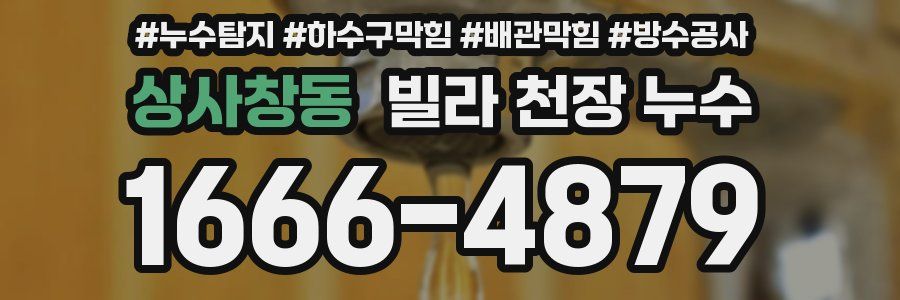 상사창동 빌라 천장 누수