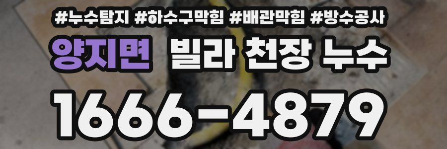 양지면 빌라 천장 누수
