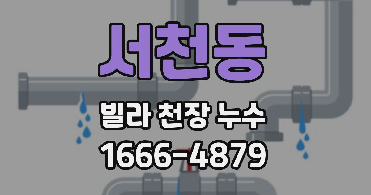 서천동 빌라 천장 누수