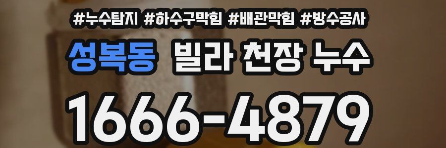 성복동 빌라 천장 누수