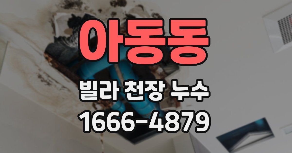 아동동 빌라 천장 누수