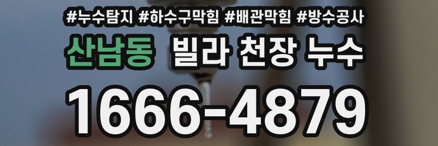 산남동 빌라 천장 누수
