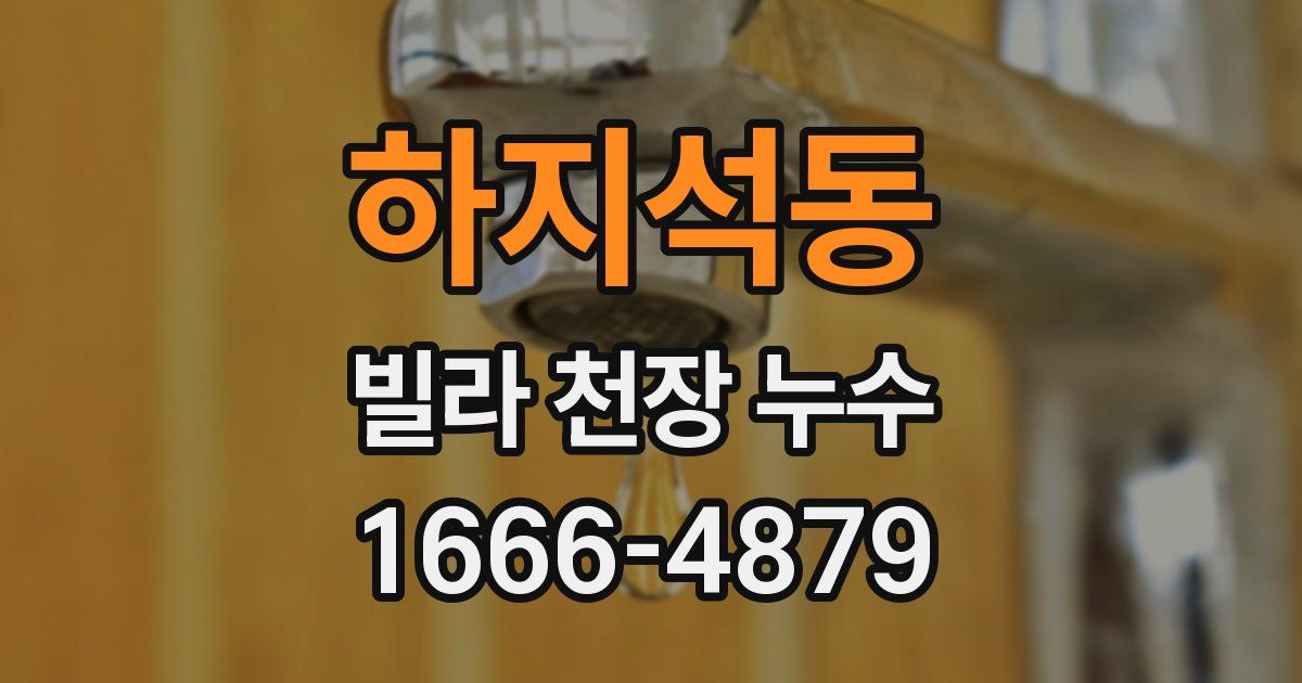하지석동 빌라 천장 누수
